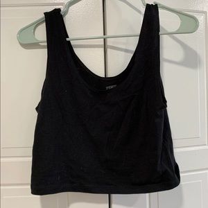 VS Pink cropped tank, black, size M, NWOT